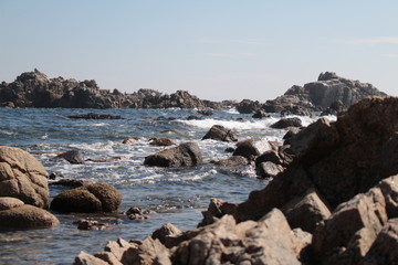rocks and the sea in Algarrobo Chili