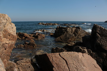 rocks and the sea in Algarrobo Chili