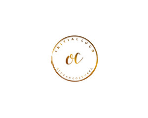 Obraz na płótnie Canvas OC Initial handwriting logo vector 