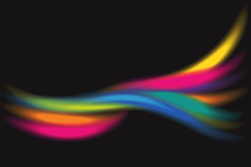 Rainbow waves business background vector web image template