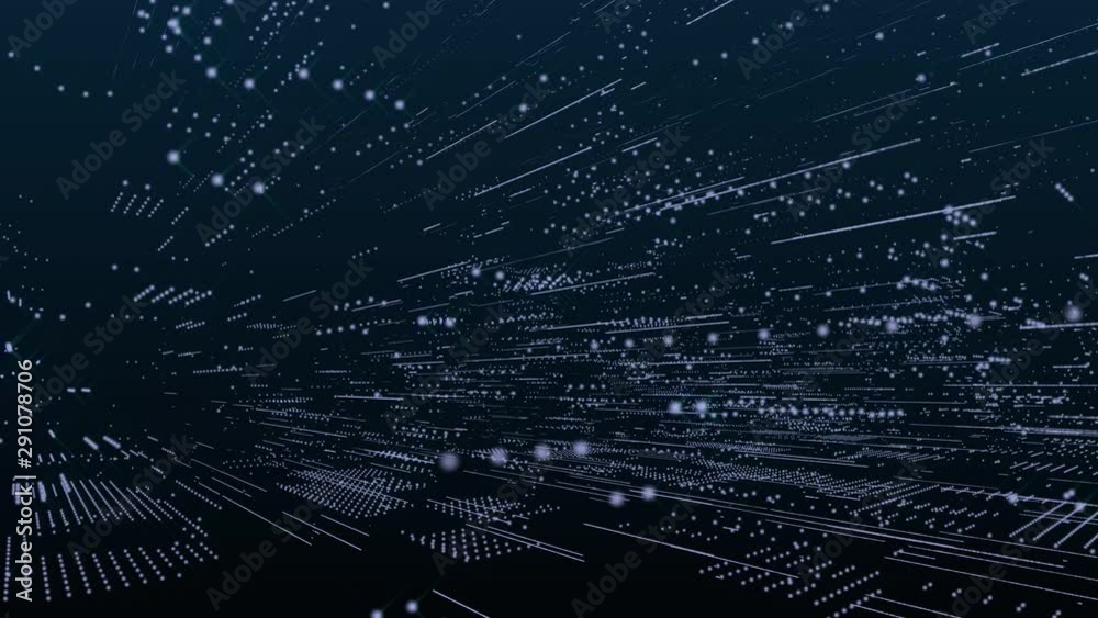 Leinwandbilder futuristic 3d footage virtual reality hologram rendering network communication concept. 4k motion gr