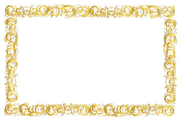 Frame gold border ornamental design