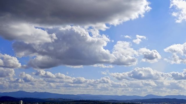 A time lapse of clouds