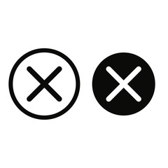 Close button vector icons.