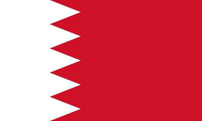 Flag of Kingdom of Bahrain, National Bahrain flag.