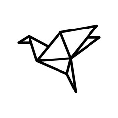 Origami bird line