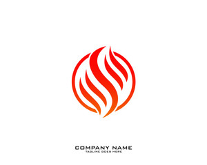 Obraz premium Fire flame Logo Template