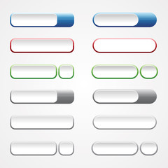 Set colorful button for website build element concept design