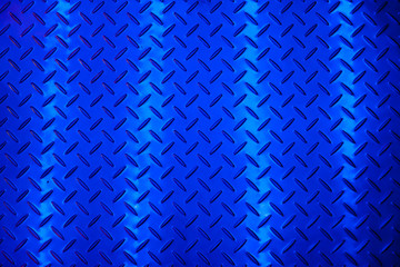 Abstract blue light reflectes on stainless steel, background texture