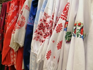  blouses with embroidery in different colors