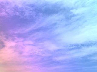 Beautiful sky and cloud with a pastel colored for background.