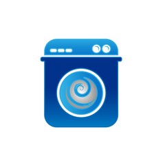 Laundry Logo Template Design Vector,Wash machine laundry room logo