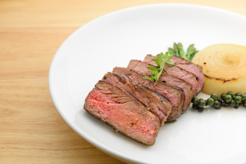 Homemade angus beef steak