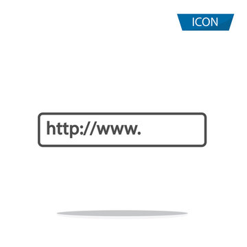 www icon isolated on white background.