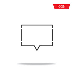 comment icon outline ,Chat icon isolated on white background.