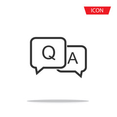 Question And Answer Icon Outline