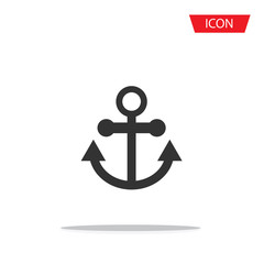 Anchor icon isolated on white background.