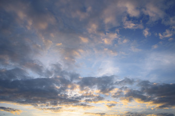 Silhouette of Mountain With Fluffy Clouds during Sunrise at Noen Chang Suek, Kanchanaburi, Thailand