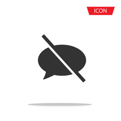 no comment icon isolated on white background.