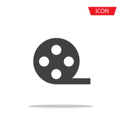 videotape icon isolated on white background.