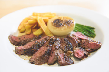 Homemade angus beef steak