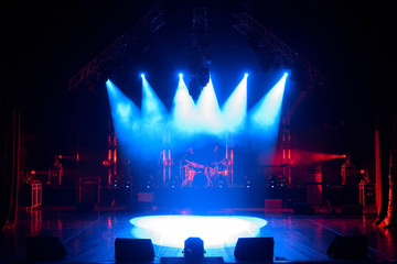 Free stage with lights