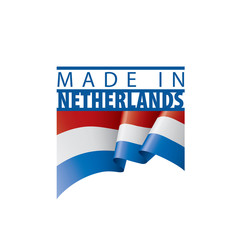 Fototapeta na wymiar Netherlands flag, vector illustration on a white background