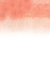 Abstract peach pink gradient background watercolor hand painting.