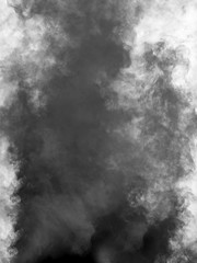 black and gray cloud with unbreathable air after the explosion