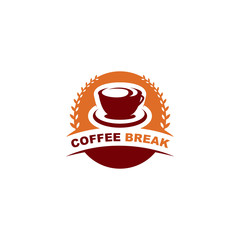 Coffee with cup logo design