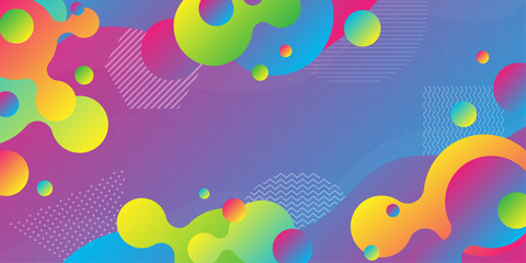 Colorful abstract background and gradation using minimal geometry and wave shape as an element.