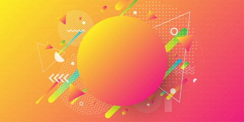 Colorful abstract background using minimal geometry as an element.