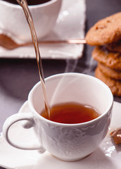 cup of tea and cookies