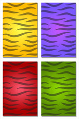 four color tiger skin background