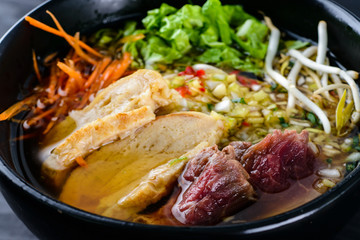 Tom Yum - Vietnamese famous soup with prawns.