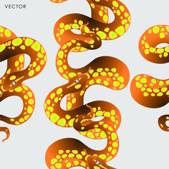 Green snake seamless pattern, Vector illustration design element