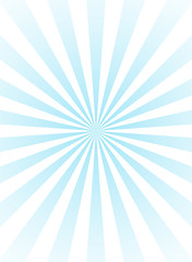 Sunlight narrow vertical abstract background. Powder blue and white color burst background.