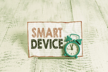Text sign showing Smart Device. Business photo text Electronic gadget that able to connect share interact with user