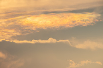 Golden sky at sunset background