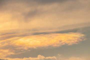 Golden sky at sunset background