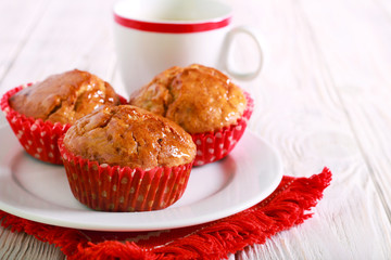 Banana and honey cakes served