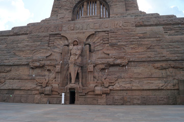 Nahaufnahme vom Völkerschlachtdenkmal in Leipzig