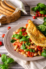 Bio healthy egg omelette