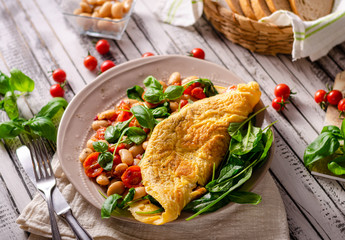 Bio healthy egg omelette