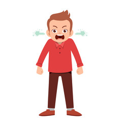 handsome good looking man express his emotion