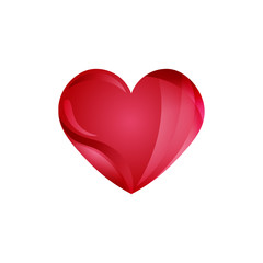 3d red Heart icons, sign of love