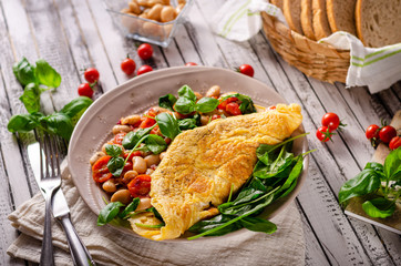 Bio healthy egg omelette