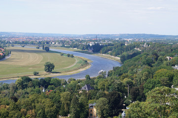 Blick von der Aussichtsplattform in Dresden