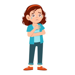 beauty good looking woman express her emotion