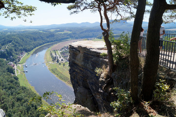 Ausblick vom Elbsandsteingebirge Sächsische Schweiz